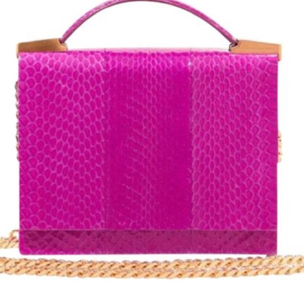 B BRIAN ATWOOD Aston Snakeskin Top Handle Bag